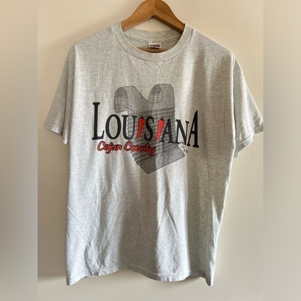 Vintage Louisiana Cajun Peppers Graphic Tee Large